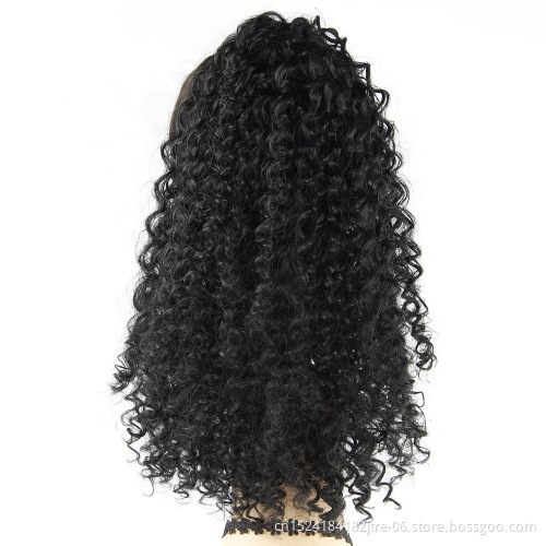 wholesale cheap african drawstring ponytail extensions, afro puff kinky curly synthetic hair drawstring ponytail for black woman